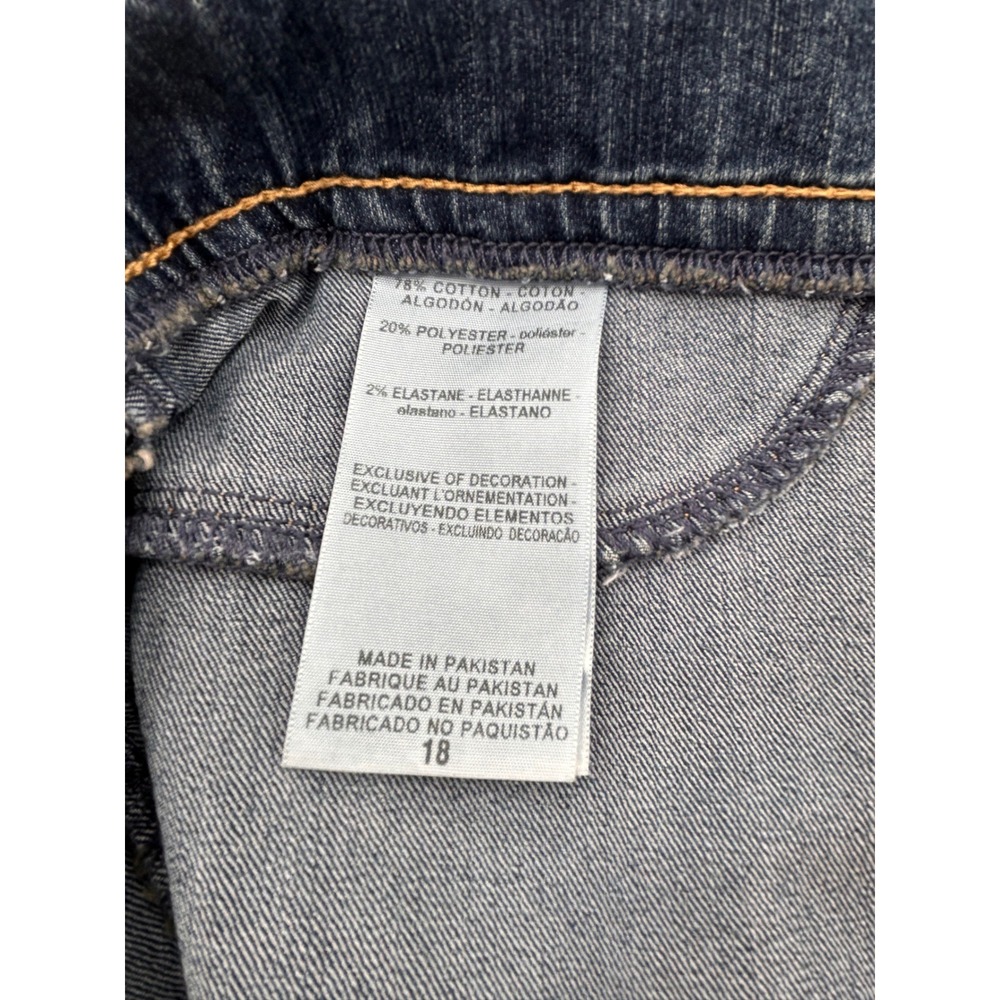 Denizen from Levis Modern Pull-On Crop Jeans Medium Wash Blue Size 18 - Picture 4 of 7
